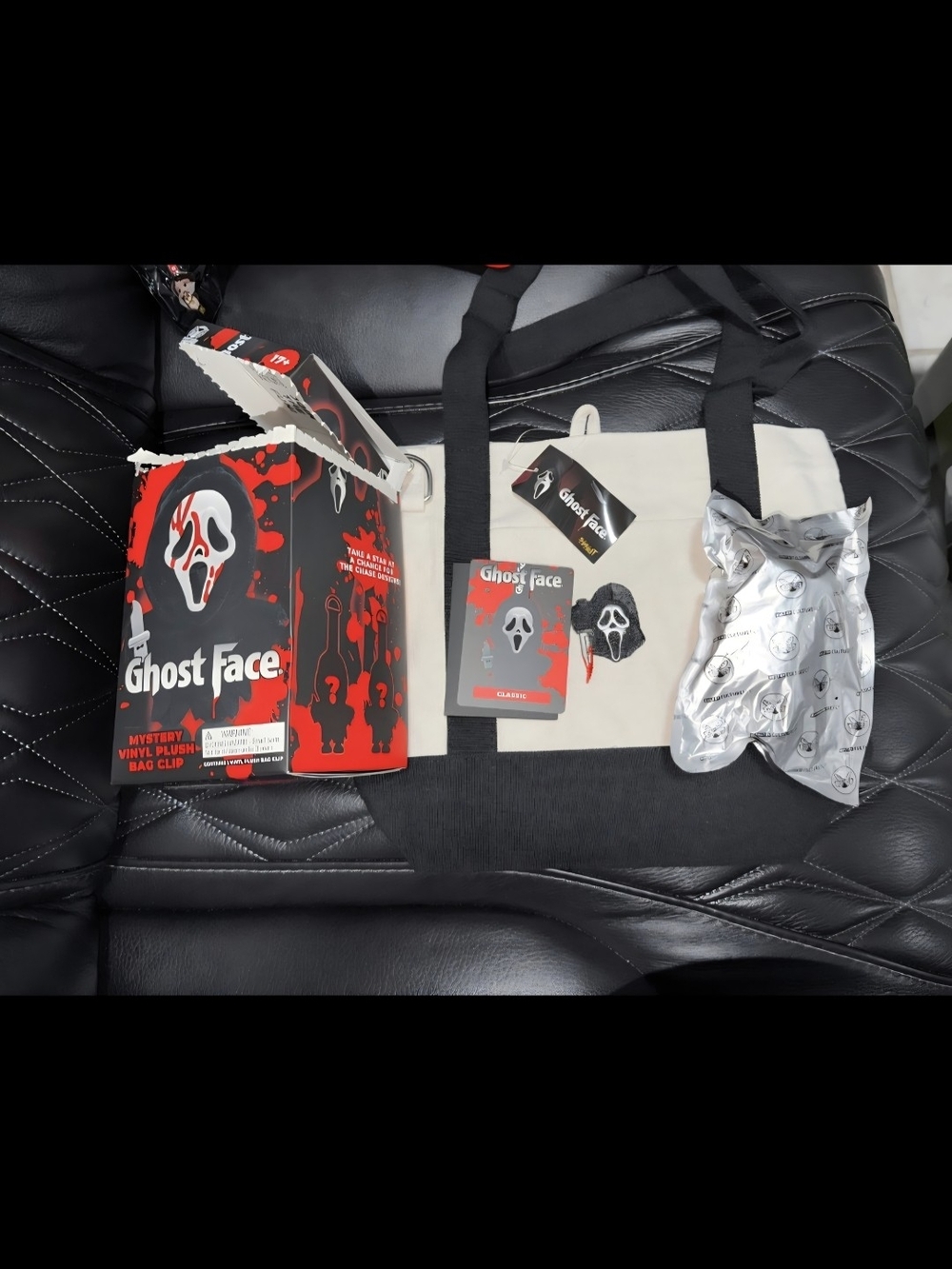 Ghost Face Bundle Tote Bag And Bag Clip